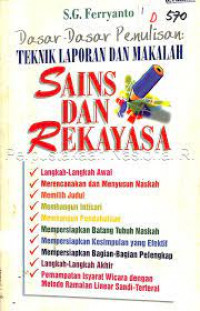 Dasar-Dasar Penulisan : Teknik Laporan dan Makalah Sains dan Rekayasa